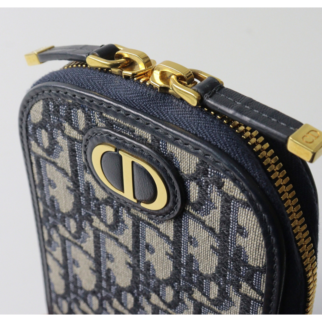 ディオール Dior 30 モンテーニュ フォンホルダー オブリーク ネイビー箱保存袋ショルダー×2程度