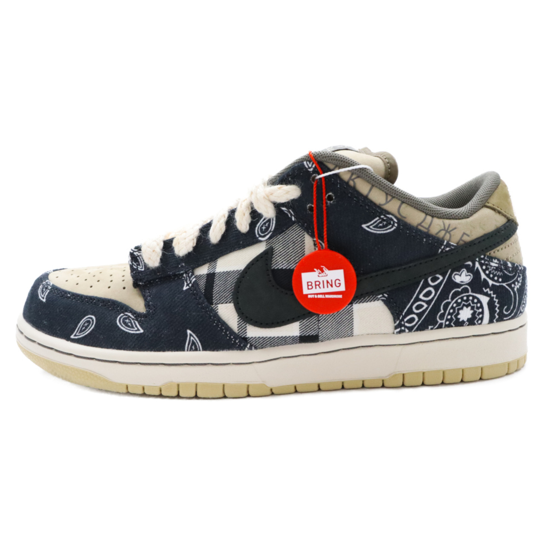 NIKE(ナイキ)のNIKE SB ナイキエスビー ×TRAVIS SCOTT CACTUS JACK DUNK LOW PRM QS トラヴィススコット カクタスジャック ダンク ローカットスニーカー ベージュ/ネイビー CT5053-001 US9 メンズの靴/シューズ(スニーカー)の商品写真