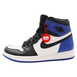 ナイキ(NIKE)のNIKE ナイキ ×fragment design AIR JORDAN 1 RETRO HIGH OG フラグメントデザイン エアジョーダン1 レトロ ハイカットスニーカー ブラック/ブルー 716371-040 US8.5(スニーカー)