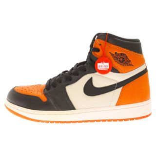 ナイキ(NIKE)のNIKE ナイキ AIR JORDAN 1 RETRO HIGH OG SHATTERED BACKBOARD エアジョーダン1レトロハイシャッタードバックボード ハイカットスニーカー オレンジ US9.5 555088-005(スニーカー)