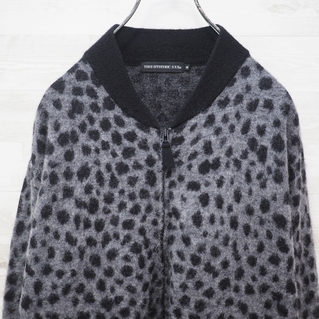 Thee Hysteric XXX(ジィヒステリックトリプルエックス)のTHEE HYSTERIC XXX 17AW Cheetah FZ Knit-M メンズのトップス(ニット/セーター)の商品写真