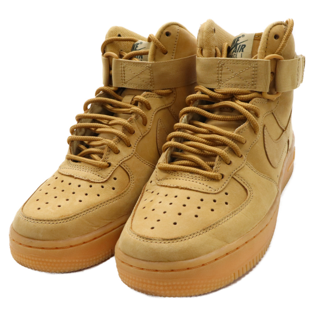 NIKE(ナイキ)のNIKE ナイキ WMNS AIR FORCE 1 HI PREMIUM FLAX WHEAT ウィメンズ エアフォース1 ウィート ハイカットスニーカー US7/24cm ブラウン レディースの靴/シューズ(スニーカー)の商品写真