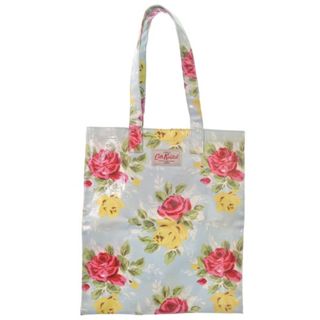 キャスキッドソン(Cath Kidston)のCath Kidston トートバッグ - 水色x黄xピンク等(花柄) 【古着】【中古】(トートバッグ)