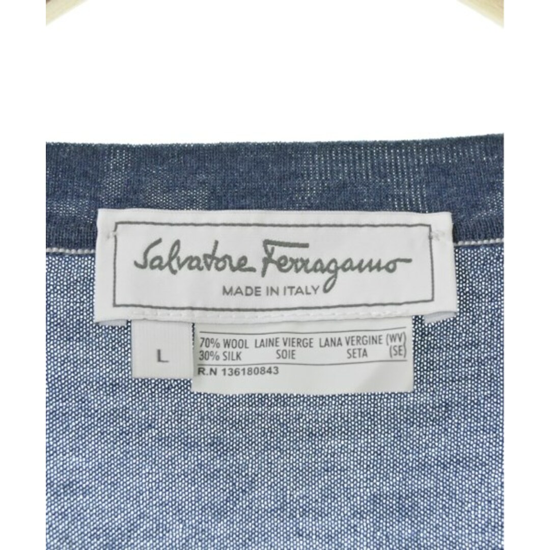 Salvatore Ferragamo(サルヴァトーレフェラガモ)のSalvatore Ferragamo ニット・セーター L 紺 【古着】【中古】 メンズのトップス(ニット/セーター)の商品写真