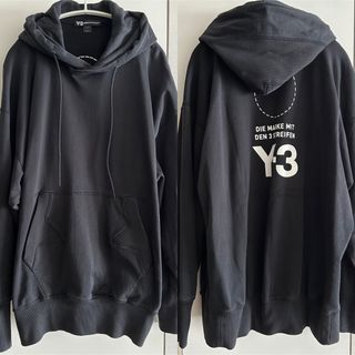 Y-3 ワイスリー カシミヤ混 ニットプルオーバーパーカー ブラック