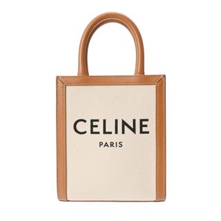 セリーヌ(celine)のセリーヌ  ミニバーティカルカバ ハンドバッグ ベージュ/ブラウン(ハンドバッグ)