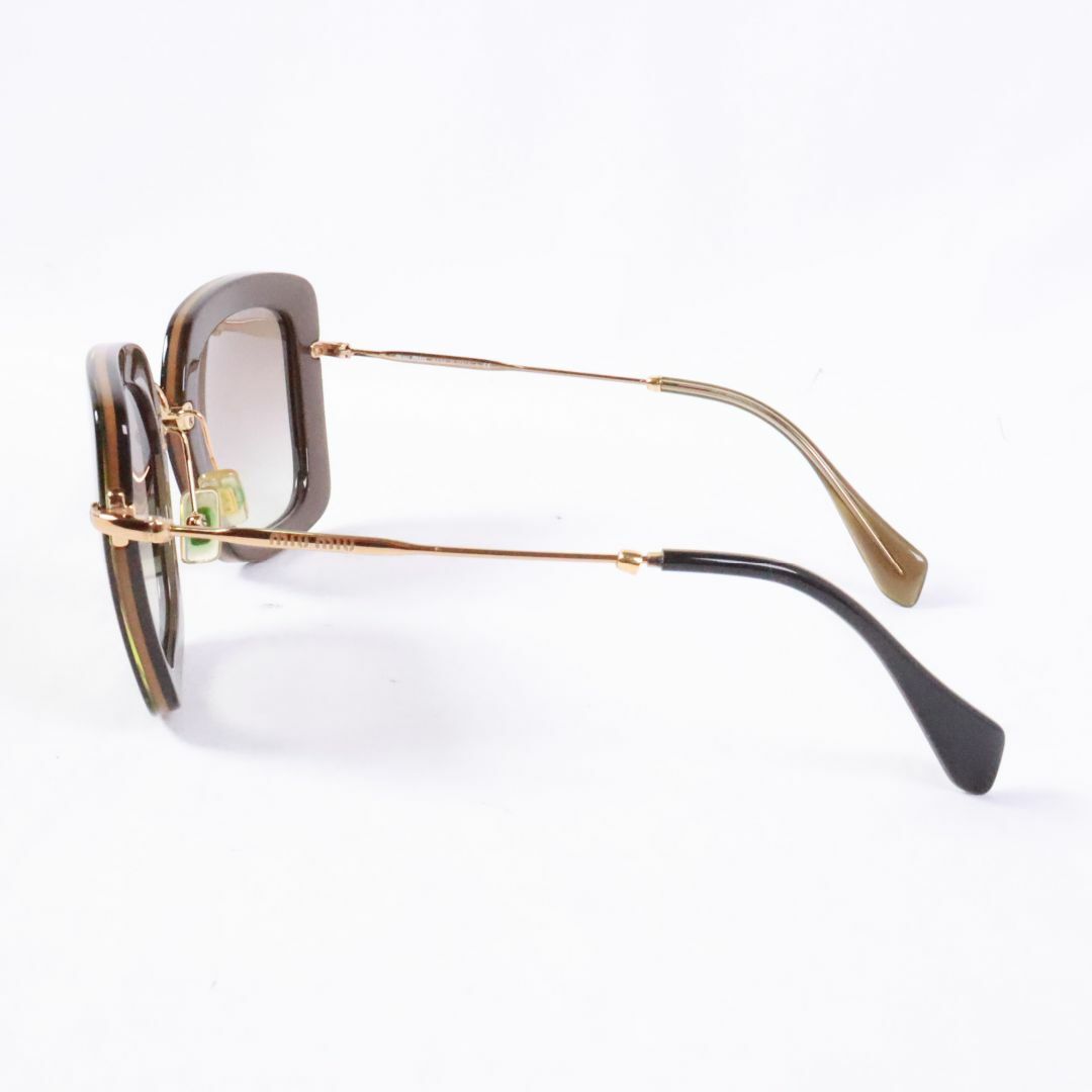 miumiu(ミュウミュウ)のmiumiu　ミュウミュウ　サングラス　ブラック　ゴールド レディースのファッション小物(サングラス/メガネ)の商品写真