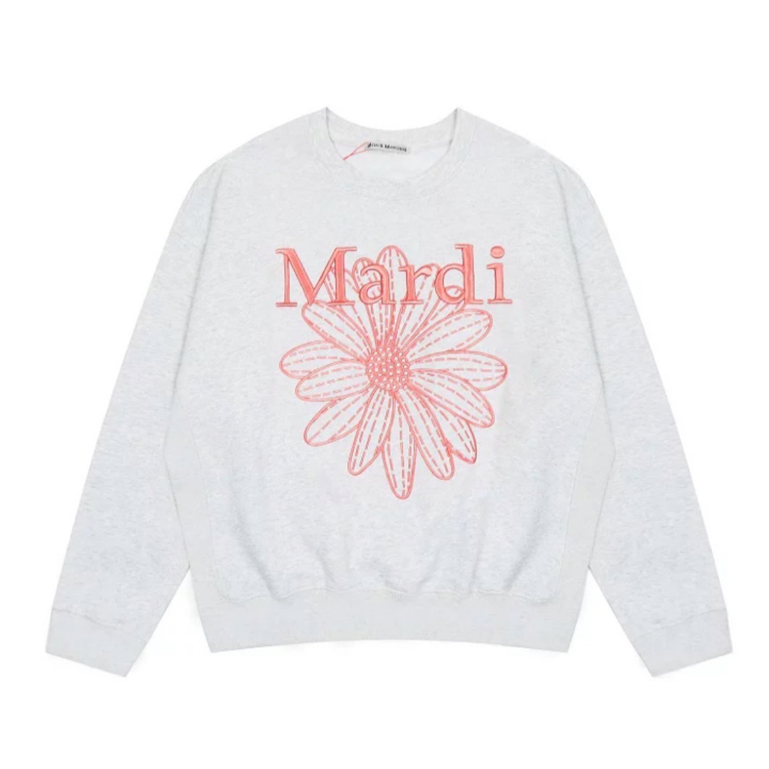 マルディメクルディ Mardi Mercredi スウェット グレー×ピンクの マルディメクルディ Mardi Mercredi スウェット グレー×ピンクの
