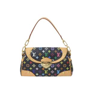 ルイヴィトン(LOUIS VUITTON)のLOUIS VUITTON ルイヴィトン ショルダーバッグ M40204 ビバリーMM モノグラムマルチカラー ブラック ゴールド金具 良品 中古 58980(ハンドバッグ)