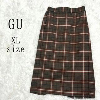 ジーユー(GU)のGU ジーユー チェックタイトスカート XLサイズ(ロングスカート)