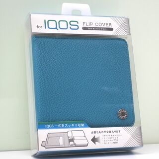 IQOS用 フリップカバー 収納ケース エンボスアクアブルー(タバコグッズ)