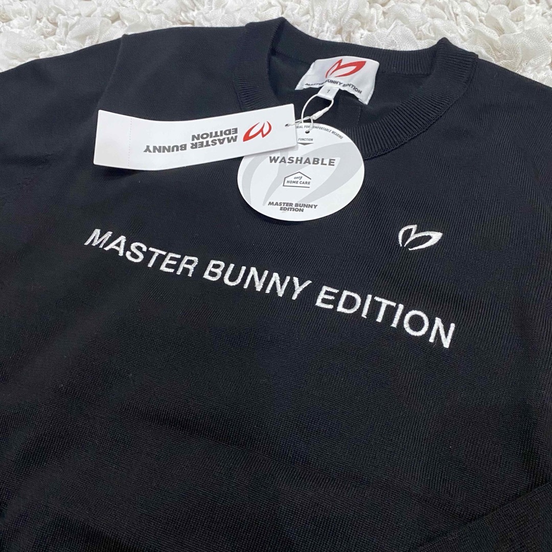 新品【MASTER BUNNY EDITION】ウォッシャブルクルーネックニットブラック品質