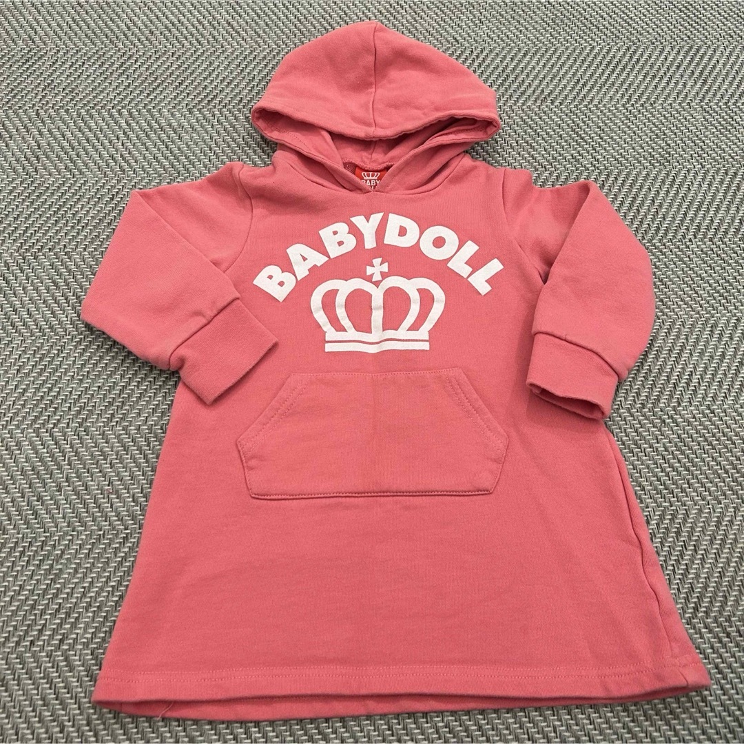 BABYDOLL(ベビードール)のベビードール 100cm チュニック パーカー キッズ/ベビー/マタニティのキッズ服女の子用(90cm~)(ブラウス)の商品写真