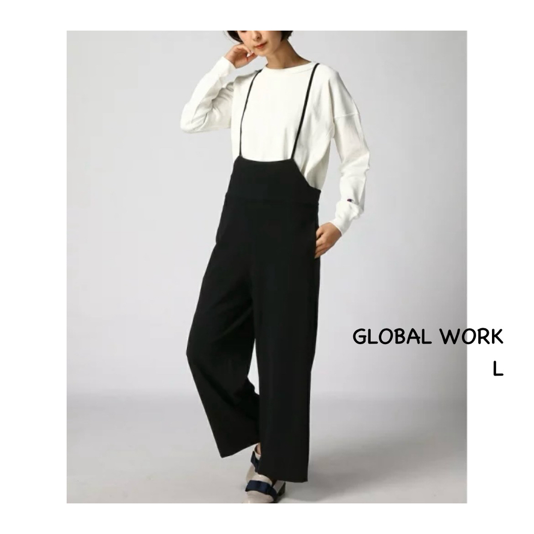 GLOBAL WORK(グローバルワーク)のGLOBAL WORK   ワイドキャミサロペット  サイズL レディースのパンツ(サロペット/オーバーオール)の商品写真