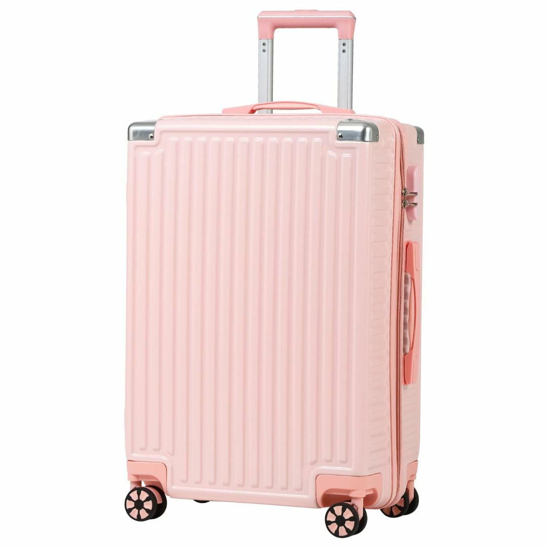 【色: ピンク】[JOYME] スーツケース キャリーケース キャリーバッグ 機約35リットル重さ