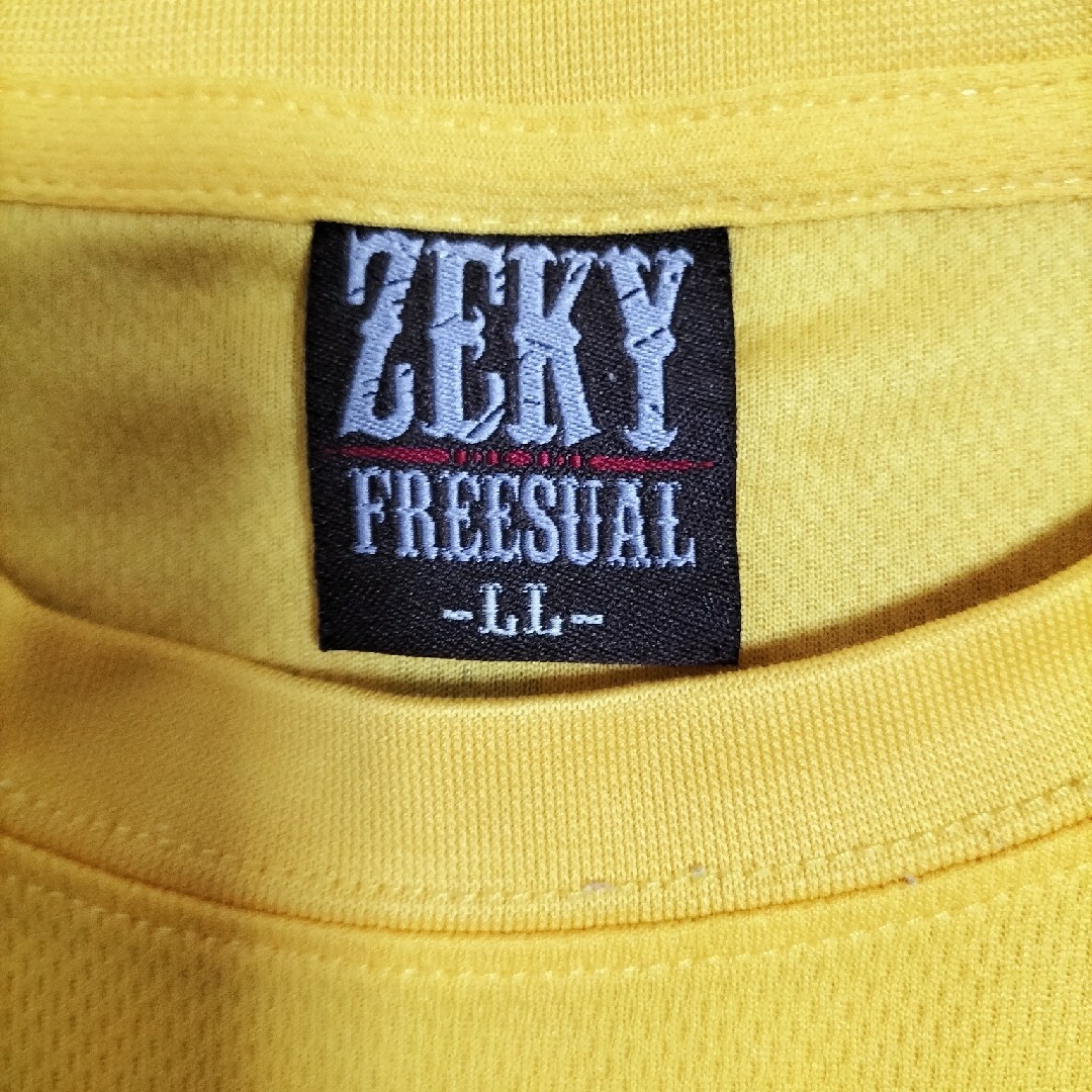 zeky(ゼキー)✾長袖トップス/メンズ/LL/オレンジ　ロゴ　速乾 メンズのトップス(Tシャツ/カットソー(七分/長袖))の商品写真