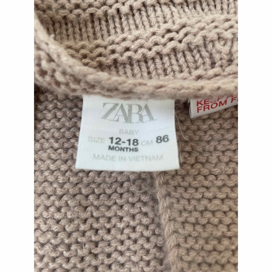 ZARA KIDS(ザラキッズ)のZARA ニットカーディガン キッズ/ベビー/マタニティのベビー服(~85cm)(カーディガン/ボレロ)の商品写真