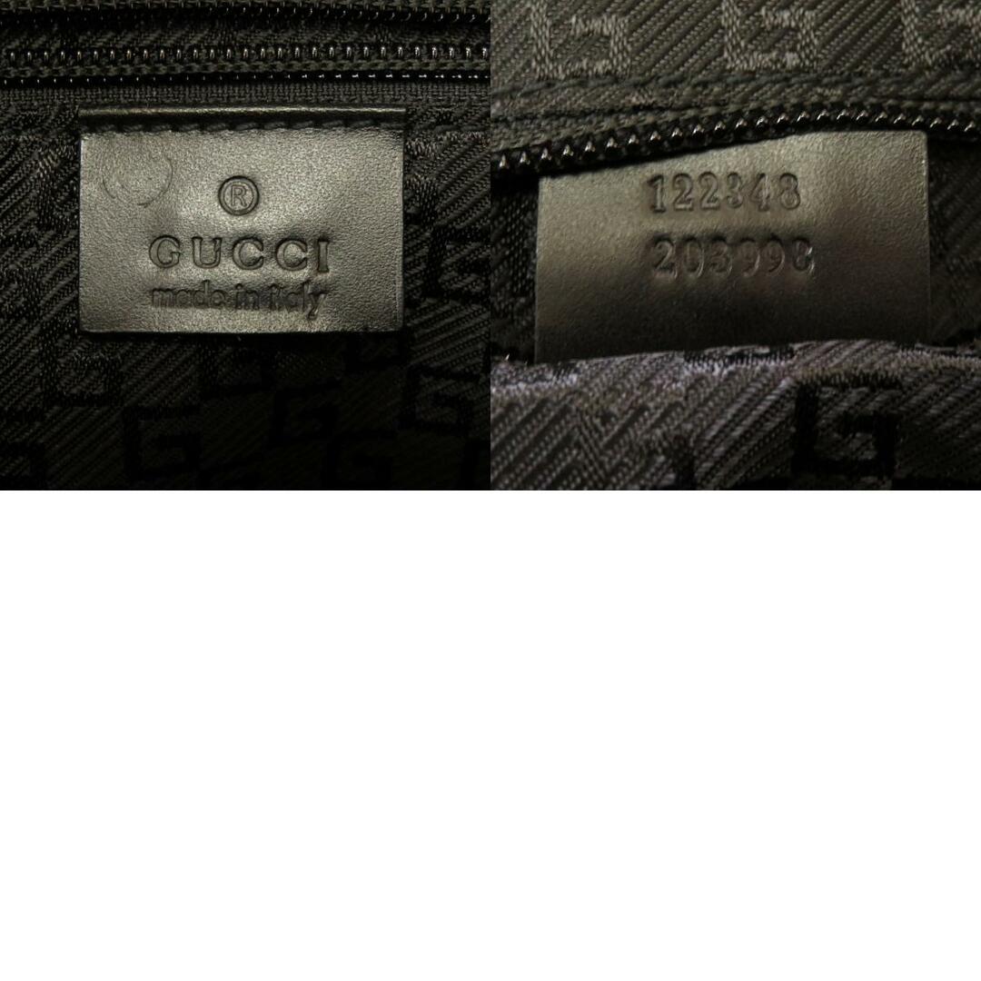 Gucci(グッチ)の新品同様 グッチ ウェビングライン キャンバス ブラック 122348 リュックサック バッグ 黒 0216 【中古】 GUCCI メンズ メンズのバッグ(バッグパック/リュック)の商品写真