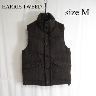 ハリスツイード(Harris Tweed)のHARRIS TWEED × SLICK ツイード ウール ダウンベスト 36(ダウンベスト)