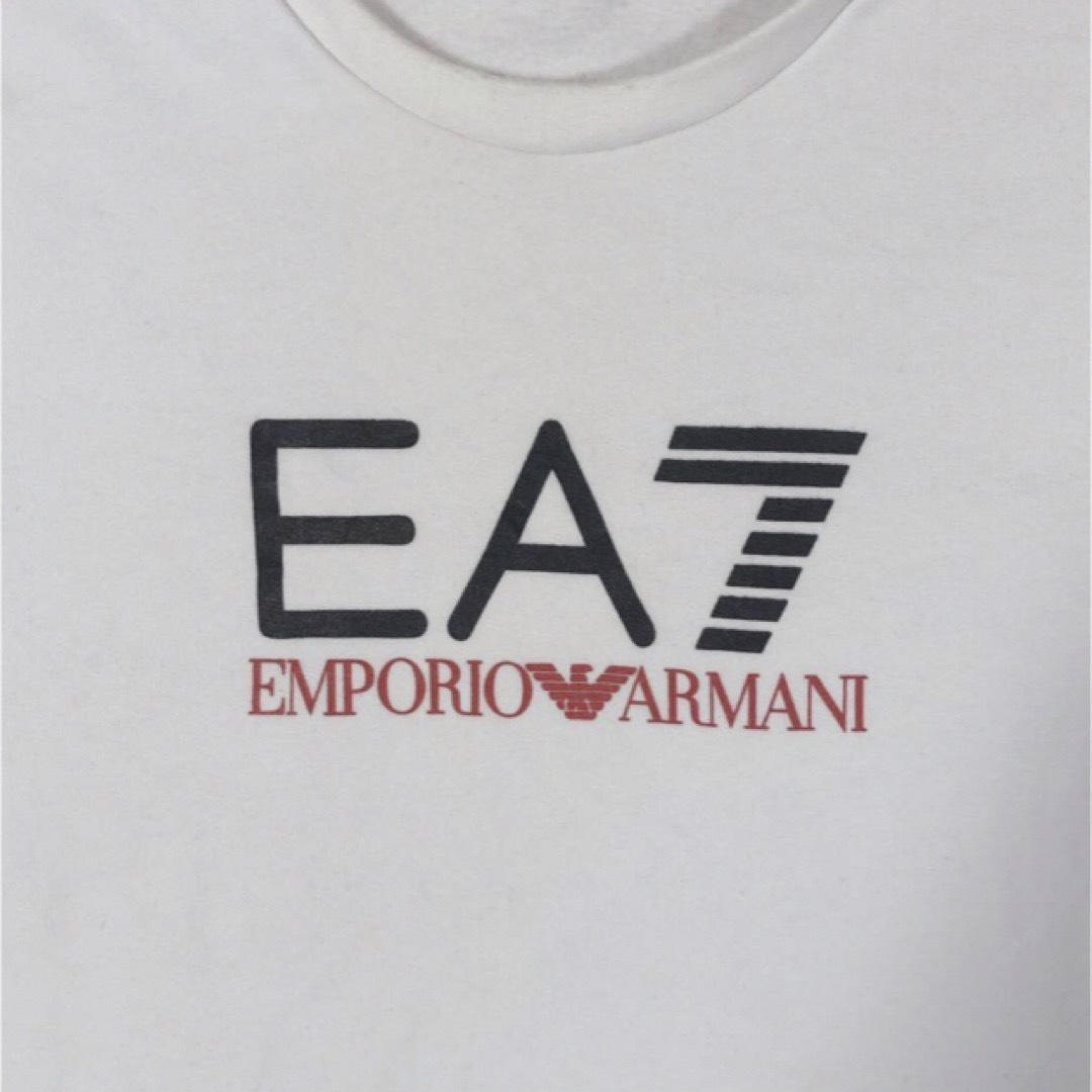 EMPORIO ARMANI EA7(エンポリオアルマーニイーエーセブン)のエンポリオアルマーニ　EA7 スウェット　トレーナー　Mサイズ　ホワイト レディースのトップス(トレーナー/スウェット)の商品写真