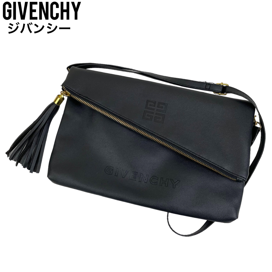 ✨美品　GIVENCHY ジバンシー　ショルダーバッグ　2way フリンジ　黒新品未使用 ６