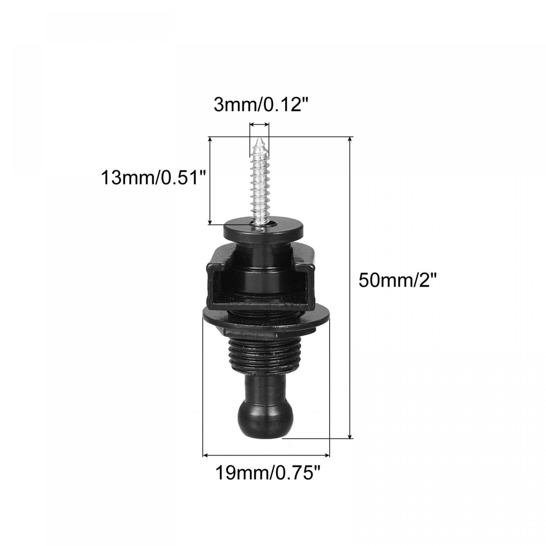 uxcell ギターストラップロックボタン 2個入り 17x3 mm uxcell ギターストラップロックボタン 2個入り 17x3 mm