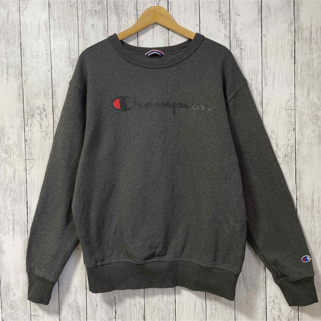 Champion(チャンピオン)のChampion チャンピオン スウェット トレーナー グレー ロゴ 長袖 古着 メンズのトップス(スウェット)の商品写真