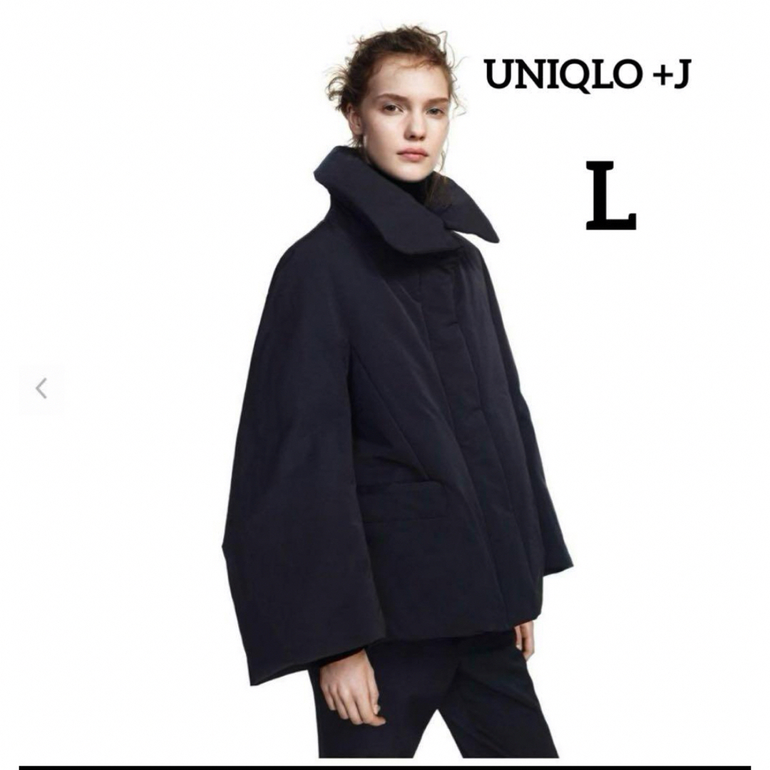 Jil Sander(ジルサンダー)のUNIQLO +J ハイブリッドダウンジャケット 黒L レディースのジャケット/アウター(ダウンコート)の商品写真