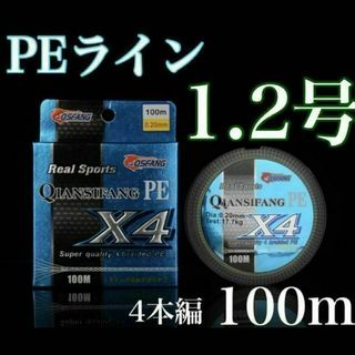 ⭐︎新品⭐︎PEライン 1.2号 100m 4本編　エギング　トラウト　アジング(釣り糸/ライン)