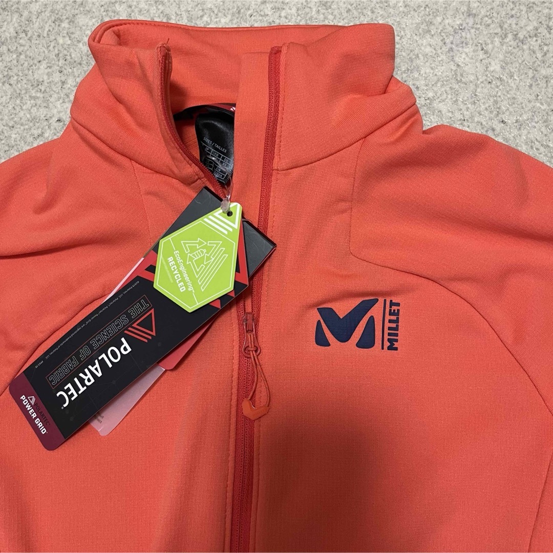 MILLET(ミレー)の新品 MILLET レディースS ポーラテック フリースジャケット 薄橙 スポーツ/アウトドアのアウトドア(登山用品)の商品写真