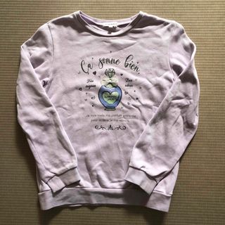 サンカンシオン(3can4on)のサンカンシオン　トレーナー　140㎝　パープル　スウェット　女の子　トップス(Tシャツ/カットソー)