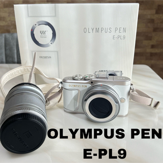 オリンパス(OLYMPUS)の【美品】OLYMPUS PEN E-PL9 オリンパス ホワイト(ミラーレス一眼)