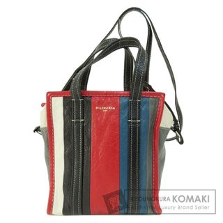 バレンシアガ(Balenciaga)のBALENCIAGA 452458 バザール ストライプ 2WAY ハンドバッグ レザー レディース(ハンドバッグ)