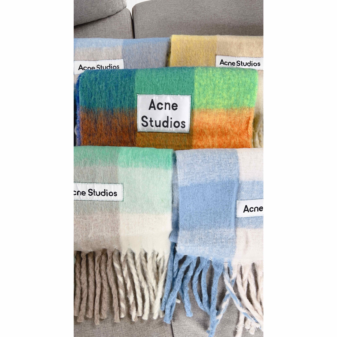 Acne Studios(アクネストゥディオズ)の【Acne Studios】アクネストゥディオズ　大判チェックマフラーショール　 レディースのファッション小物(マフラー/ショール)の商品写真