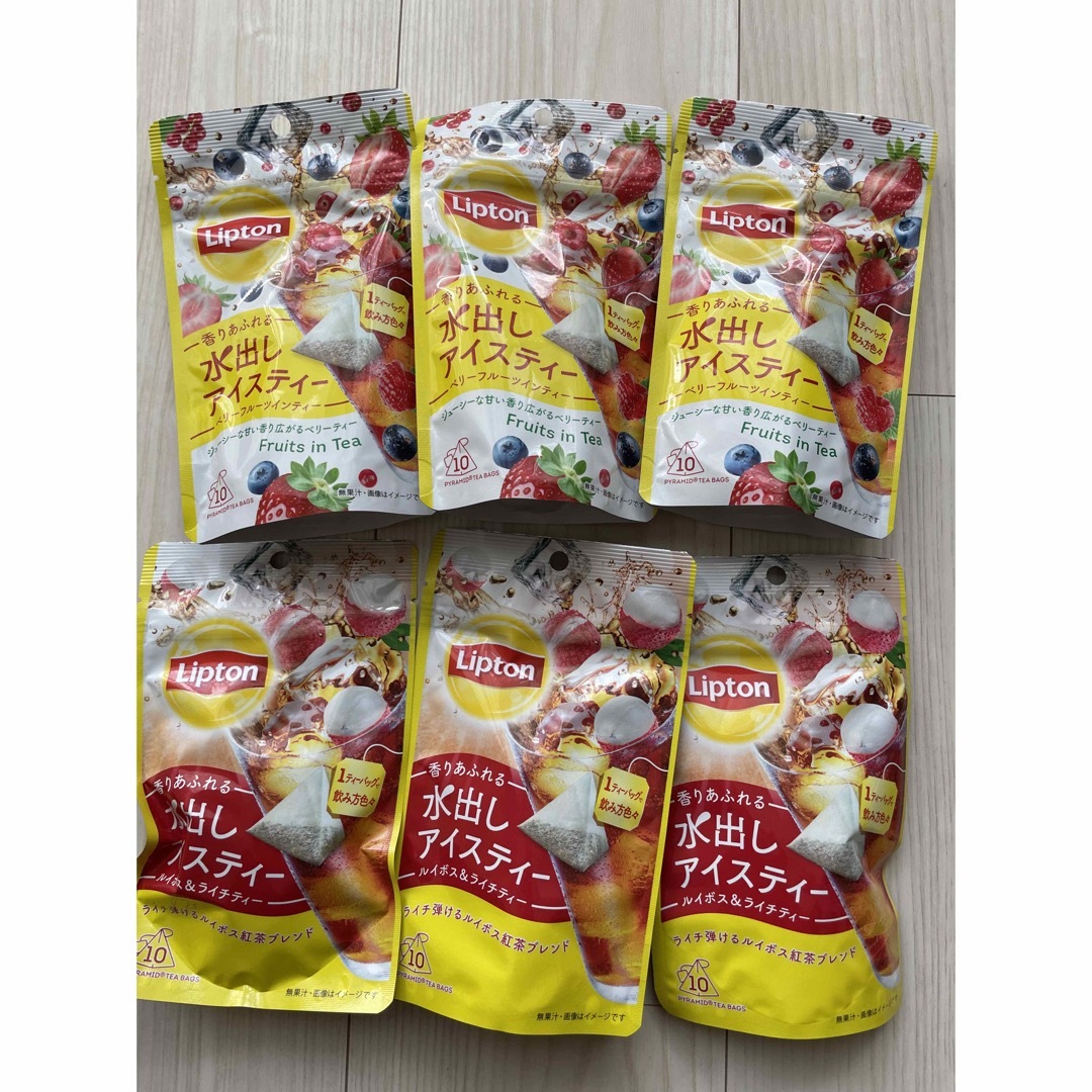 リプトン(リプトン)のリプトン　水出しアイスティー　6袋60p ティーバッグ  ピッチャー、マイボトル 食品/飲料/酒の飲料(茶)の商品写真