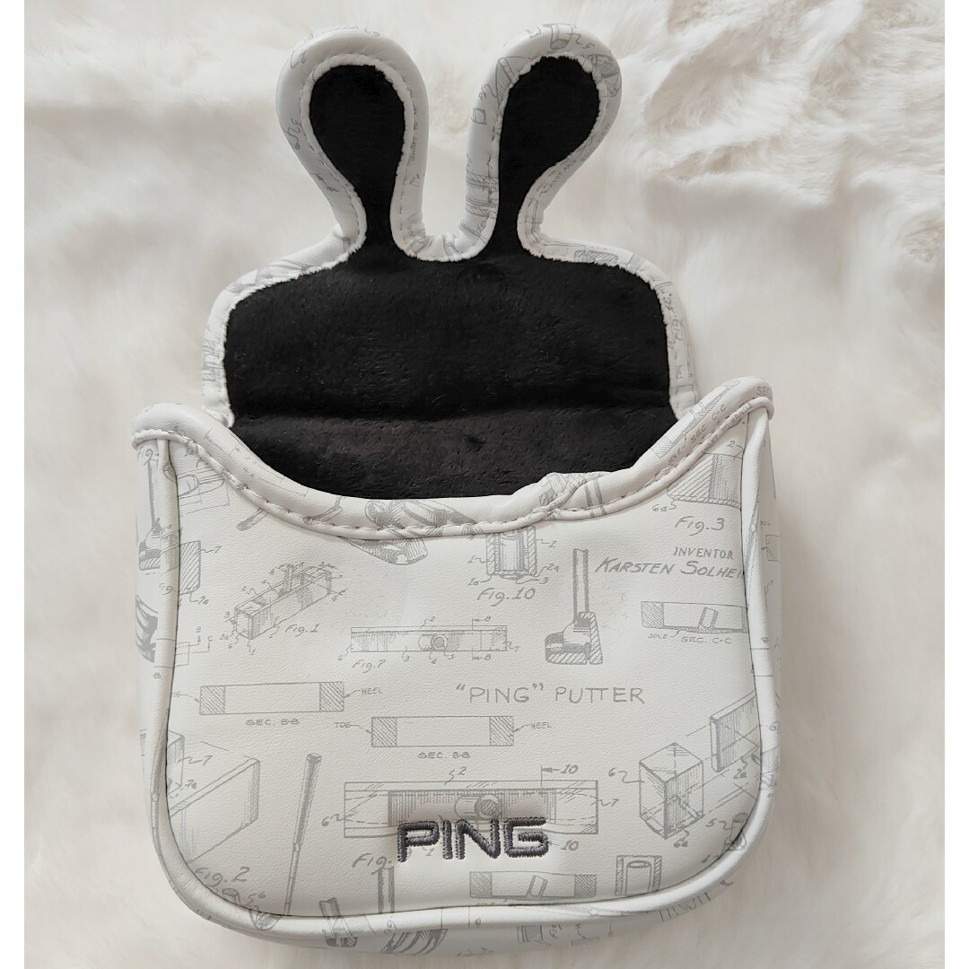 PING(ピン)の【新品】PING ピンゴルフ パテントパターカバー 用マレットタイプ　ホワイト スポーツ/アウトドアのゴルフ(その他)の商品写真