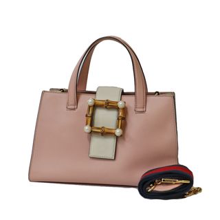 グッチ(Gucci)の【限界値下げ祭】     グッチ GUCCI ニムフェアミディアム ハンドバッグ ピンク レディース 中古(ハンドバッグ)