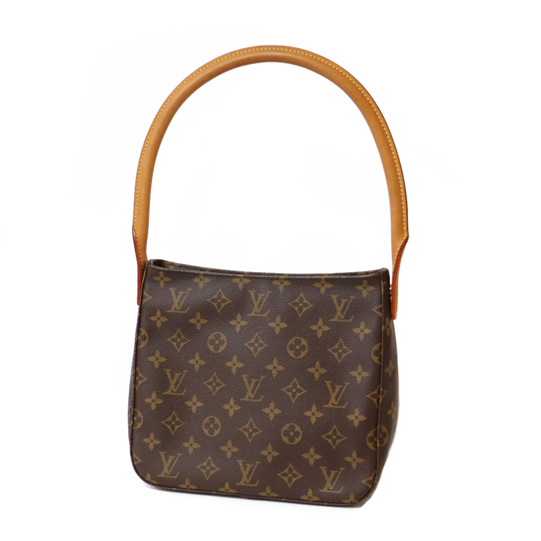 ルイヴィトン LOUIS VUITTON モノグラムルーピングMM モノグラム ショルダーバッグ ブラウン レディースファスナー内側