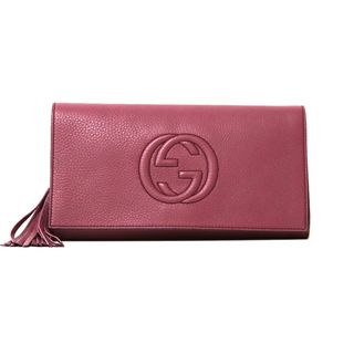 グッチ(Gucci)のグッチ GUCCI ソーホー クラッチバッグ パープル レディース 中古(クラッチバッグ)