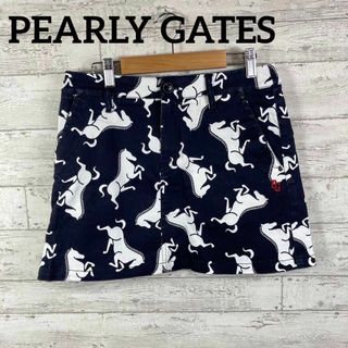 パーリーゲイツ(PEARLY GATES)のPEARLY GATES パーリーゲイツ スカート　馬　ネイビー　ホワイト　0(ミニスカート)