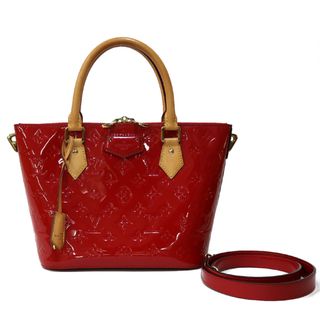 ルイヴィトン(LOUIS VUITTON)の【限界値下げ祭1-OF】     ルイヴィトン LOUIS VUITTON モンテベロPM モノグラムヴェルニ ショルダーバッグ レッド レディース 中古(ショルダーバッグ)