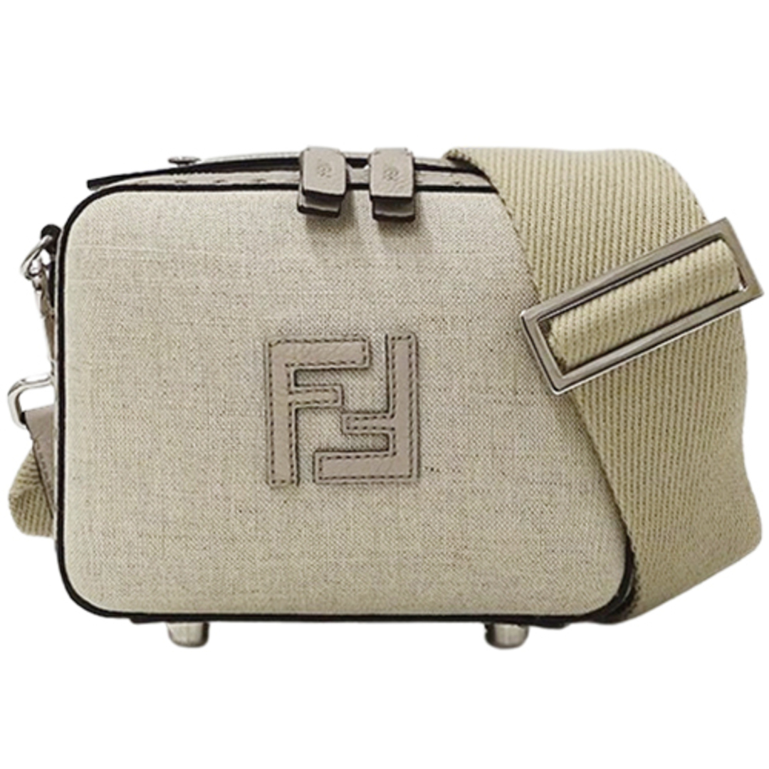 FENDI(フェンディ)のフェンディ FENDI バッグ レディース ブランド ショルダーバッグ ハンドバッグ 2way セレリア スーツケース ミニ キャンバス レザー ベージュ 7VA552 ミニバッグ コンパクト おしゃれ 斜め掛け クロスボディ 【中古】 レディースのバッグ(ショルダーバッグ)の商品写真