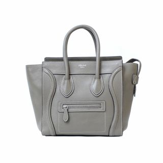 セリーヌ(celine)の【限界値下げ祭】    セリーヌ CELINE ラゲージマイクロ ラゲージ ハンドバッグ グレー レディース 中古(ハンドバッグ)