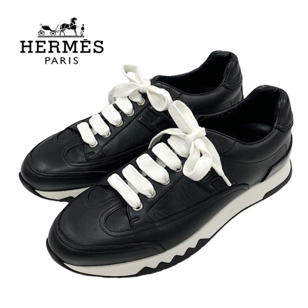 Hermes(エルメス)のエルメス HERMES トレイル スニーカー 靴 シューズ Hロゴ レザー ブラック 黒 レディースの靴/シューズ(スニーカー)の商品写真