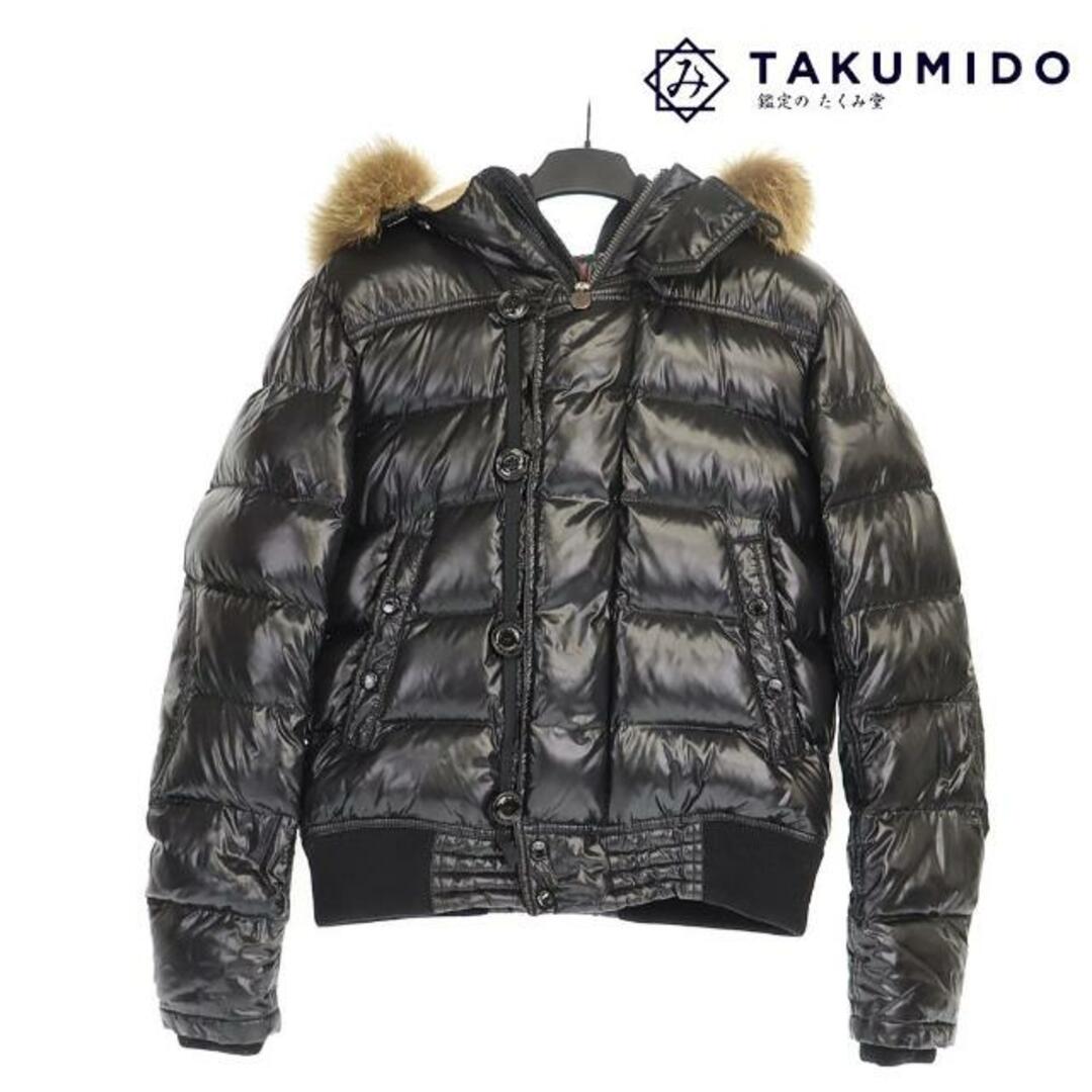 約41cm身幅モンクレール ダウンジャケット ファー メンズ サイズ2  ブラック MONCLER  | ブランド ファッション アウター 冬 シンプル 黒 ABランク