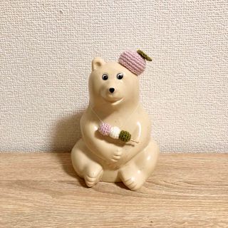 しろくま貯金箱　3色だんご　セット(置物)