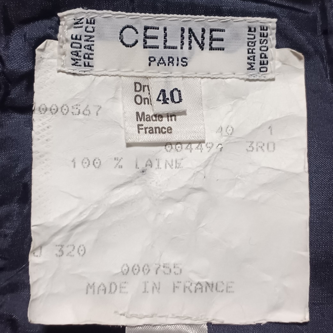 celine(セリーヌ)のフランス製 セリーヌプリーツスカート CELINE ウール チェックスカート レディースのスカート(ロングスカート)の商品写真