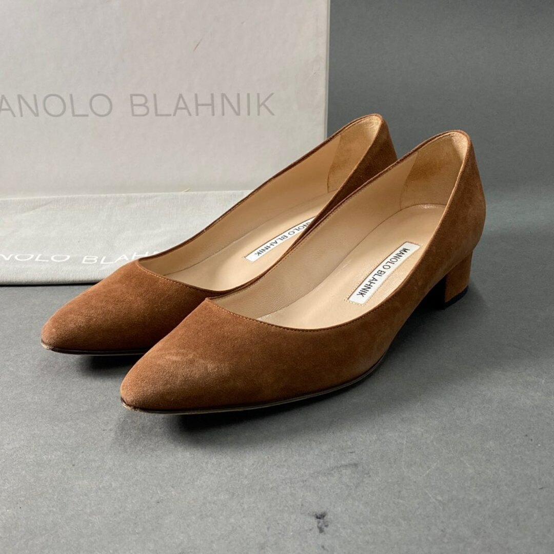 【美品】MANOLO BLAHNIK マノロブラニク スゥエード パンプス 37