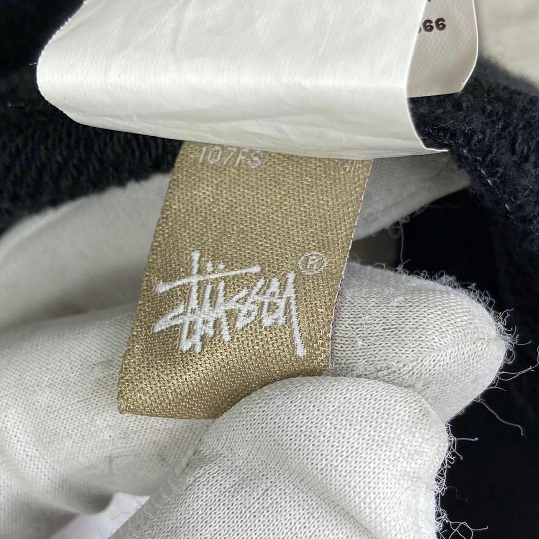 STUSSY 総柄 パーカー スカル　オーバーサイズ　L ビンテージ　黒