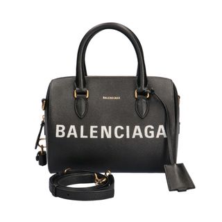 バレンシアガ(Balenciaga)の【限界値下げ祭2-OF】 バレンシアガ BALENCIAGA ボウリングバッグ スモールヴィル ハンドバッグ グレインカーフレザー ノワール レディース 中古(ハンドバッグ)